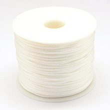 Honeyhandy Nylon Thread, Rattail Satin Cord, White, 1.5mm, about 100yards/roll(300 feet/roll)