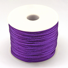 Honeyhandy Nylon Thread, Rattail Satin Cord, Dark Violet, 1.5mm, about 49.21 yards(45m)/roll