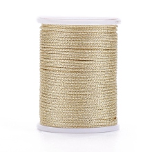 Honeyhandy Polyester Metallic Thread, Wheat, 1mm, about 7.65 yards(7m)/roll