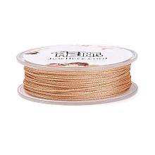 Honeyhandy Polyester Metallic Thread, Sandy Brown, 1mm, about 32.8 yards(30m)/roll