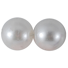 Honeyhandy Imitated Pearl Acrylic Beads, Round, Snow, 12mm, Hole: 2mm, about 570pcs/500g