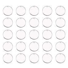 ARRICRAFT 100 Pcs 304 Stainless Steel Flat Round Blank Stamping Tag Pendants Sets for Bracelet Earring Pendant Charms Size 13x1mm