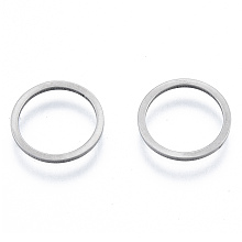 Honeyhandy 201 Stainless Steel Linking Rings, Round Ring, Stainless Steel Color, 12x1mm, Inner Diameter: 10mm