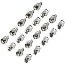 Pandahall Elite 100pcs Stainless Steel Cord Ends Open Clamshell Crimp Bead Tips Knot Covers End Caps Jewelry Findings for Bracelet Necklace Making DIY