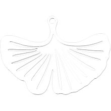 DICOSMETIC 5Pcs Stainless Steel Ginkgo Leaf Pendants Ginkgo Flower Charms Metal Leaf Pattern Charms Hollow Plant Pendants for Bracelet Necklace Earrings Making