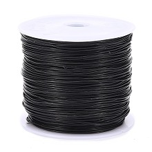 Honeyhandy Round Crystal Elastic Stretch Thread, Crafting DIY Thread, for Bracelets Gemstone Jewelry Making Beading Craft Sewing, Black, 1mm, about 30.6 yards(28m)/roll