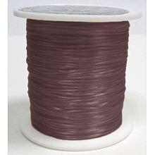 Honeyhandy Flat Elastic Crystal String, Elastic Beading Thread, for Stretch Bracelet Making, Dyed, Saddle Brown, 0.8mm, about 65.61 yards(60m)/roll