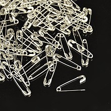 Honeyhandy Platinum Plated Iron Safety Pins, 20x5x1.5mm