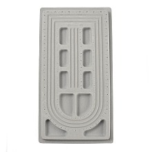 Honeyhandy Plastic Flocking Bead Design Boards, Beads Trays, Necklace Design Boards, Gray, Size: about 27cm wide, 49cm long, 2cm thick