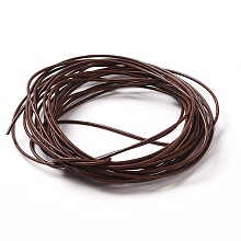 Honeyhandy Cowhide Leather Cord, Leather Jewelry Cord, Saddle Brown, Size: about 1.5mm in diameter