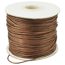 Honeyhandy Korean Waxed Polyester Cord, Bead Cord, Sienna, 1.2mm, about 185yards/roll