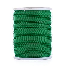 Honeyhandy Round Waxed Polyester Cord, Taiwan Waxed Cord, Twisted Cord, Dark Sea Green, 1mm, about 12.02 yards(11m)/roll