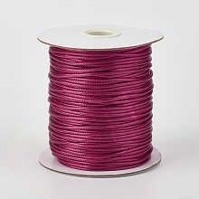 Honeyhandy Eco-Friendly Korean Waxed Polyester Cord, Medium Violet Red, 1.5mm, about 174.97yards/roll(160m/roll)