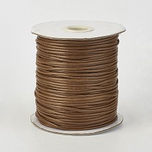 Honeyhandy Eco-Friendly Korean Waxed Polyester Cord, Camel, 1.5mm, about 174.97yards/roll(160m/roll)