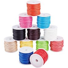 PandaHall Elite 12 Colors 11 Yards/Roll 1.5mm Waxed Polyester Cord Thread Beading String for Bracelet Necklace Jewelry DIY Craft Making Macrame Supplies, Totally 12 Rolls