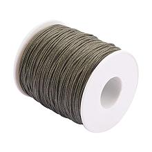 ARRICRAFT 1 Roll 1mm 100 Yards Waxed Cotton Cord Thread Beading String for Jewelry Making Crafting Beading Macrame OliveGreen