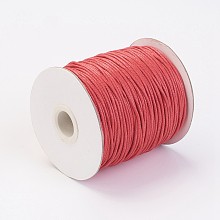 Honeyhandy Waxed Cotton Thread Cords, Red, 1.5mm, about 100yards/roll(300 feet/roll)