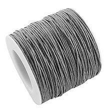 ARRICRAFT Environmental Waxed Cotton Thread Cords, Gray, 1mm; About 100yard/roll