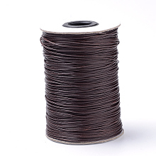 Honeyhandy Braided Korean Waxed Polyester Cords, Coconut Brown, 1mm, about 174.97 yards(160m)/roll