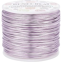 BENECREAT 17 Gauge 380FT Tarnish Resistant Jewelry Craft Wire Bendable Aluminum Sculpting Metal Wire for Jewelry Craft Beading Work, Lilac