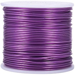 BENECREAT 15 Gauge 220FT Aluminum Wire Anodized Jewelry Craft Making Beading Floral Colored Aluminum Craft Wire - Purple