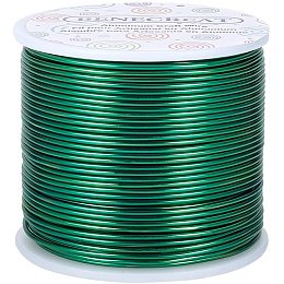 BENECREAT 15 Gauge 220FT Aluminum Wire Anodized Jewelry Craft Making Beading Floral Colored Aluminum Craft Wire - Green