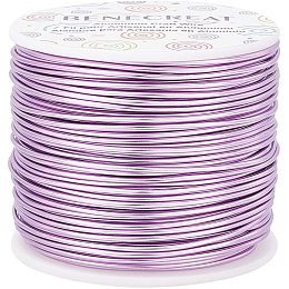 BENECREAT 15 Gauge 220FT Tarnish Resistant Jewelry Craft Wire Bendable Aluminum Sculpting Metal Wire for Jewelry Craft Beading Work, MediumPurple