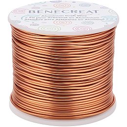 BENECREAT 223FT Matte Jewelry Craft Wire 15 Gauge Tarnish Resistant Aluminum Wire Copper Wire for Beading Sculpting Model Making