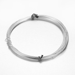 Honeyhandy Aluminum Craft Wire, for Beading Jewelry Craft Making, Silver, 15 Gauge, 1.5mm, 10m/roll(32.8 Feet/roll)