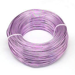 Honeyhandy Round Aluminum Wire, Flexible Craft Wire, for Beading Jewelry Doll Craft Making, Medium Orchid, 18 Gauge, 1.0mm, 200m/500g(656.1 Feet/500g)