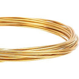 BENECREAT 12 Gauge 16.4 Feet Round Pure Copper Wire Gold Brass Wire for Beading Craft and Jewelry making