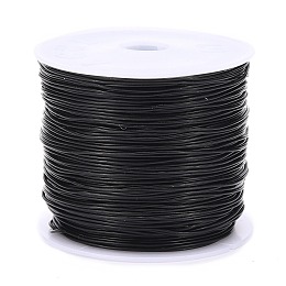 Honeyhandy Round Crystal Elastic Stretch Thread, for Bracelets Gemstone Jewelry Making Beading Craft, Black, 1mm, about 30.6 yards(28m)/roll