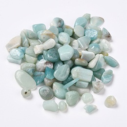 Honeyhandy Natural Flower Amazonite Beads, Undrilled/No Hole, Chips, 7~21x6~8x3~6mm, about 100g/bag