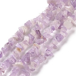 Honeyhandy Natural Amethyst Chip Bead Strands, 5~8x5~8mm, Hole: 1mm, about 31.5 inch