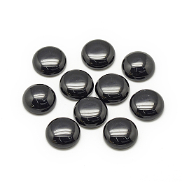 Honeyhandy Synthetic Black Stone Cabochons, Half Round/Dome, 8x4mm