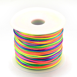 Honeyhandy Nylon Thread, Rattail Satin Cord, Colorful, 1.0mm, about 76.55 yards(70m)/roll