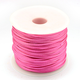 Honeyhandy Nylon Thread, Rattail Satin Cord, Camellia, 1.0mm, about 76.55 yards(70m)/roll