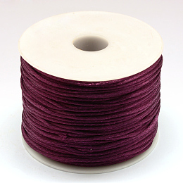 Honeyhandy Nylon Thread, Rattail Satin Cord, Purple, 1.0mm, about 76.55 yards(70m)/roll