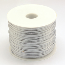 Honeyhandy Nylon Thread, Rattail Satin Cord, Light Grey, 1.0mm, about 76.55 yards(70m)/roll