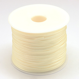 Honeyhandy Nylon Thread, Rattail Satin Cord, Lemon Chiffon, 1.5mm, about 100yards/roll(300 feet/roll)