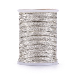 Honeyhandy Polyester Metallic Thread, Antique White, 1mm, about 7.65 yards(7m)/roll