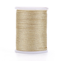 Honeyhandy Polyester Metallic Thread, Wheat, 1mm, about 7.65 yards(7m)/roll