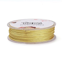 Honeyhandy Polyester Braided Cord, with Metallic Cord, Gold, 1mm, about 32.8 yards(30m)/roll