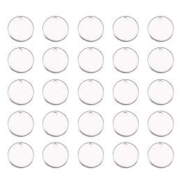 ARRICRAFT 100 Pcs 304 Stainless Steel Flat Round Blank Stamping Tag Pendants Sets for Bracelet Earring Pendant Charms Size 13x1mm