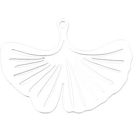 DICOSMETIC 5Pcs Stainless Steel Ginkgo Leaf Pendants Ginkgo Flower Charms Metal Leaf Pattern Charms Hollow Plant Pendants for Bracelet Necklace Earrings Making