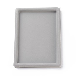 Honeyhandy Plastic Beads Tray for Necklace and Bracelets Making, Rectangle, 7.87x10.63x0.79 inch, Gray