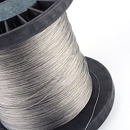 NBEADS 1000g 201 Steel Tiger Tail Wire, Silver, 1.0mm; About 300m/1000g