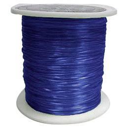 Honeyhandy Flat Elastic Crystal String, Elastic Beading Thread, for Stretch Bracelet Making, Dyed, Blue, 0.8mm, about 65.61 yards(60m)/roll