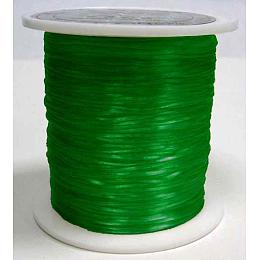 Honeyhandy Flat Elastic Crystal String, Elastic Beading Thread, for Stretch Bracelet Making, Dyed, Green, 0.8mm, about 65.61 yards(60m)/roll