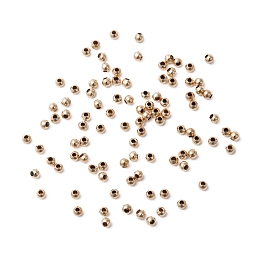 Honeyhandy Yellow Gold Filled Beads, 1/20 14K Gold Filled, Cadmium Free & Nickel Free & Lead Free, Round, 2mm, Hole: 0.5mm